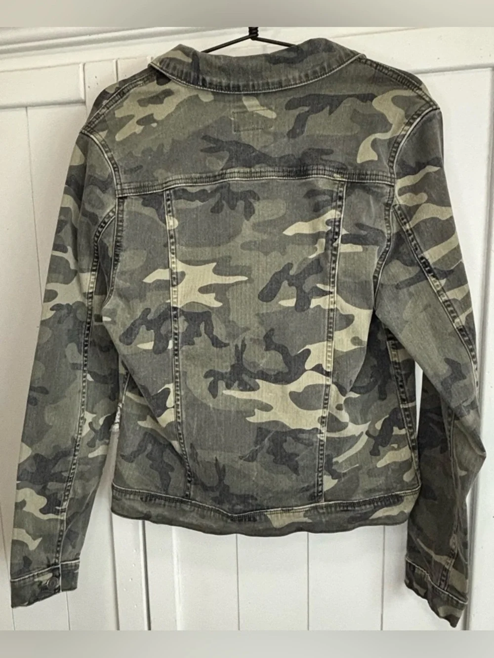MISS ME CAMO JACKET • SIZE Small • STRETCH DENIM - Picture 6 of 13